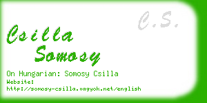 csilla somosy business card